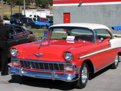 This sharp lookin 1956 Chevy Bel Air is owned by Jim Quarles