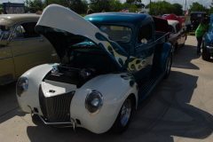 Joe Hutcheson shows off his '40 ford pickup every chance he gets