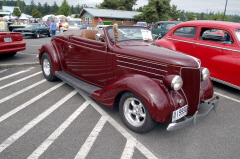 John and Sheila Eastman 36 Ford cabriolet