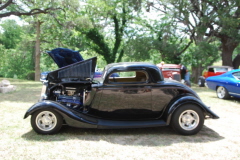 42  Spring Branch Texas is where you'll find Tom Hayes and his shiny black '34 Ford 3 window coupe