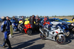 5  Bikes and riders gather at the starting line