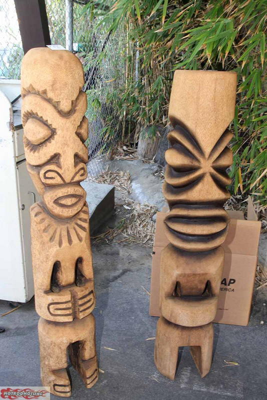 Bill Collins from Fire Mountain Tikis was creating another Tiki.