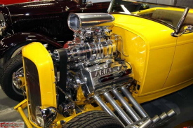 Matt says his Blown Arias powered 32 Ford Roadster is  a handful to drive.