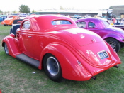 Hot Rod Nationals, red coupe.  Photograph courtesy of Evelyn Roth, owner of photo unknown.
