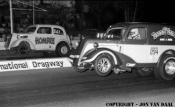 Circa 1965 drag race.  Jon Van Daal photo.