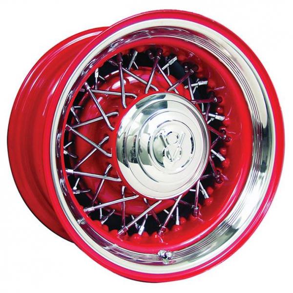 Wheel Vintique's Wire 71 Series Street Rod Wire Powder Coat Wheels with