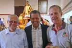 (L-R) Smokey Alleman (Former Engine Builder for Vel’s/Parnelli Jones Racing),  Ed Justice Jr. and Jimmy Oskie (5 time West Coast CRA Sprint Car Champion).