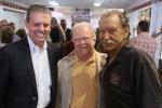 (L-R) Ed Justice Jr., Raoul “Sonny” Balcaen, former member of Shelby Race Team  (in the 1960’s), and Harry Hibler.