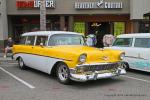 This distinctive looking, ZZ4 Chevy powered, ‘56 Chevy 2 door wagon belongs  to George Jewell of Dana Point, CA.