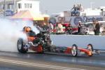 Brad Thompson won Top Fuel class victory, quickest & fastest of the meet, 5.721 