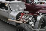 This “Traditional” ’29 Ford truck rod is 400ci Chevy powered and the  	battery is housed in box in the bed. The owner is Chuck Cliff from Anaheim, CA. 