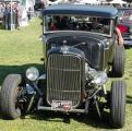 Behind that massive grille is a swap meet found radiator backed by a single fan that keeps everything running cool.