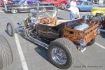 Jim De Vogel of Garden Grove, CA. and his blown small block Chevy  	powered ’23 Model “T” Ford may be the original members of the “Piss & Moan” club.