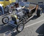 Jim De Vogel of Garden Grove, CA. and his blown small block Chevy  	powered ’23 Model “T” Ford may be the original members of the “Piss & Moan” club.