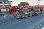 Nostalgia Top Fuel – Mendy Fry of Los Angeles, CA. (far lane) ran a 5.598et & 252.66mph to take home the Top Fuel trophy, beating #2 qualifier Jim Murphy from Santa Rosa, CA. when he broke.