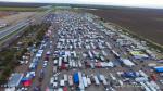 Aerial view of 1/3 of the campers and motorhomes at the event!