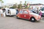 This ’65 VW with 280,000 miles tows a ’46 Teardrop trailer; owner Robert Boudreau from Riverside, CA is ready for a vacation.